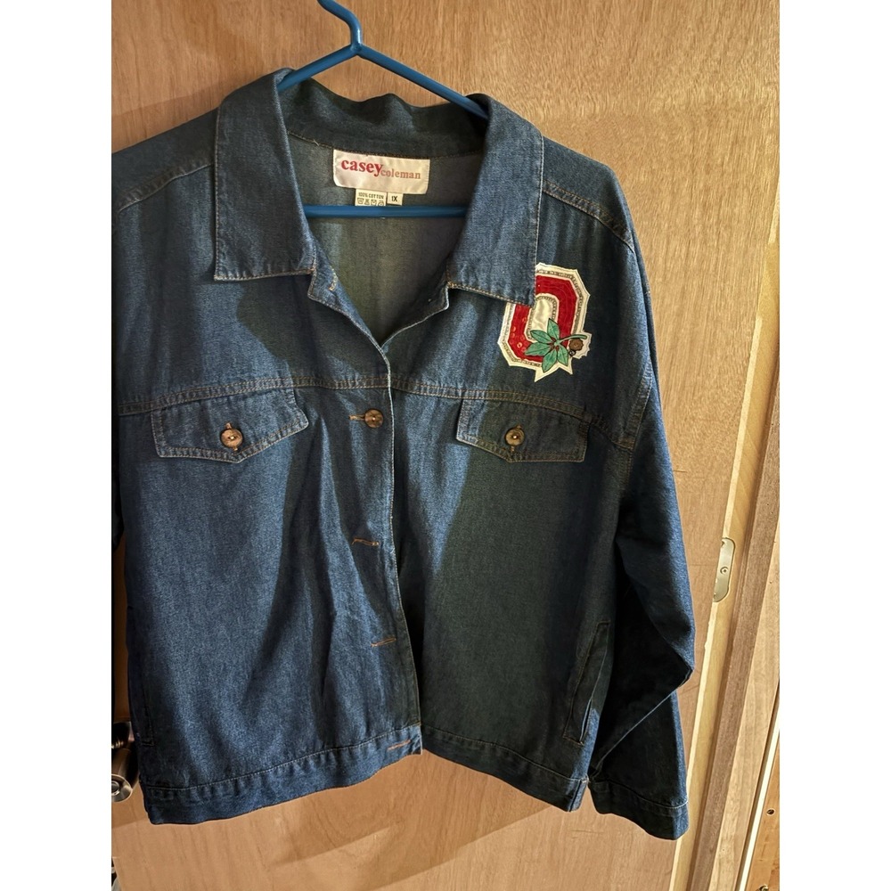 CASEY COLEMAN Vintage The Ohio State University Denim Button Up Shirt Size 1x